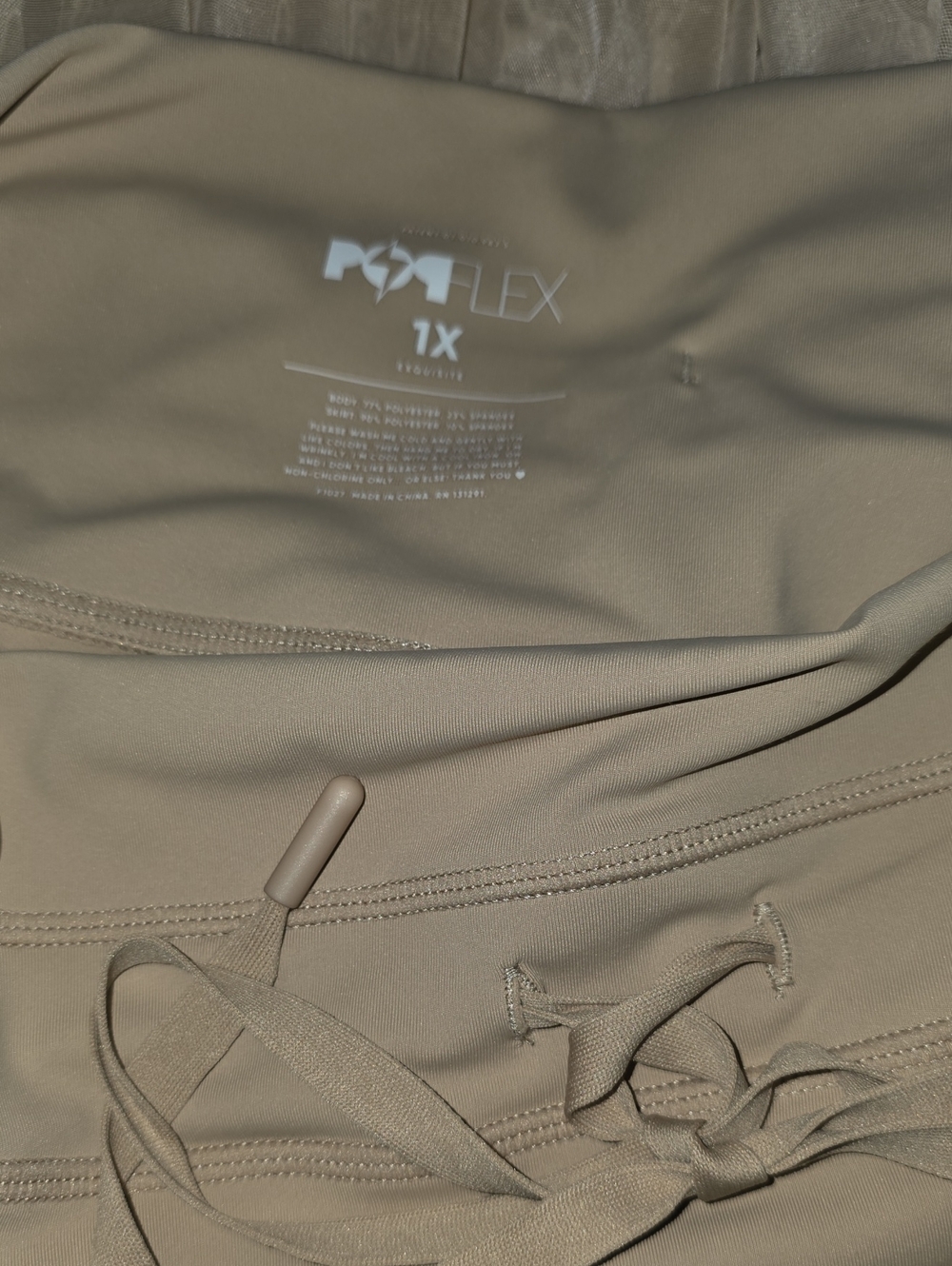 POPFLEX Beige Tiered Mini Skirt with Drawstring Waist - Picture 8 of 9